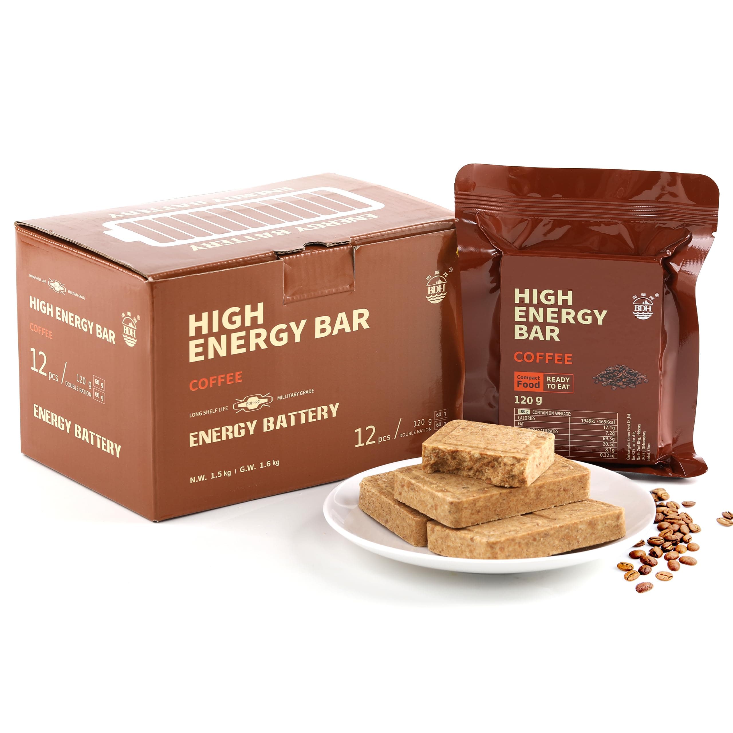 Emergency Food Ration Bars Coffee Flavor