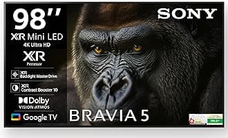 248 cm (98 inches) BRAVIA 5 Series 4K Ultra HD Smart Mini LED Google TV K-98XR55A