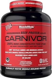 Carnivor Beef Protein Isolate Powder, Fruit Punch, 4 lb