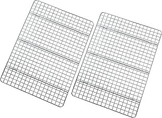 Checkered Chef Cooling Rack - Set of 2 Stainless Steel, Oven Safe Grid Wire Cookie Cooling Racks for Baking & Cooking - 10" x 15"