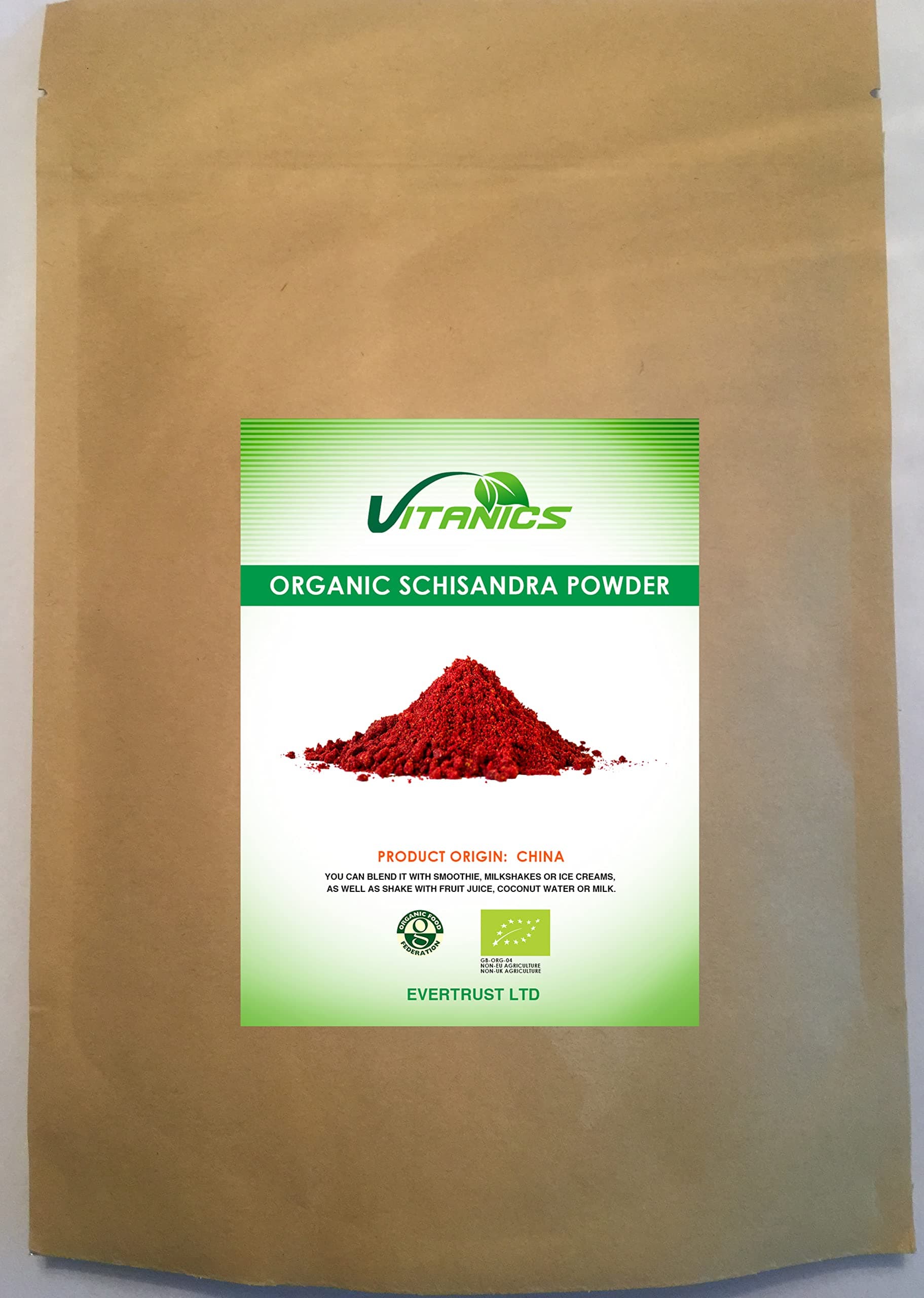 Organic Schisandra (Wu Wei Zi) Powder (125g)