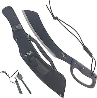 Sponsored Ad - Tactical Master 20" Fixed Blade Machete with a Survival Fire Starter, for Camping, Tactical, Outdoor