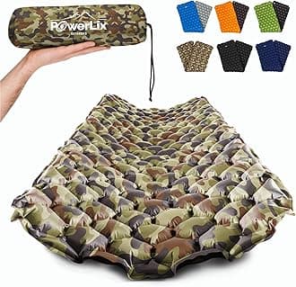 POWERLIX Camping Sleeping Pad - Ultralight Inflatable Camping Mattress Sleeping Mat for Backpacking, Hiking, Compact Lightweight Sleeping Pad for Camping, Inflation Bag/Repair Kit Included