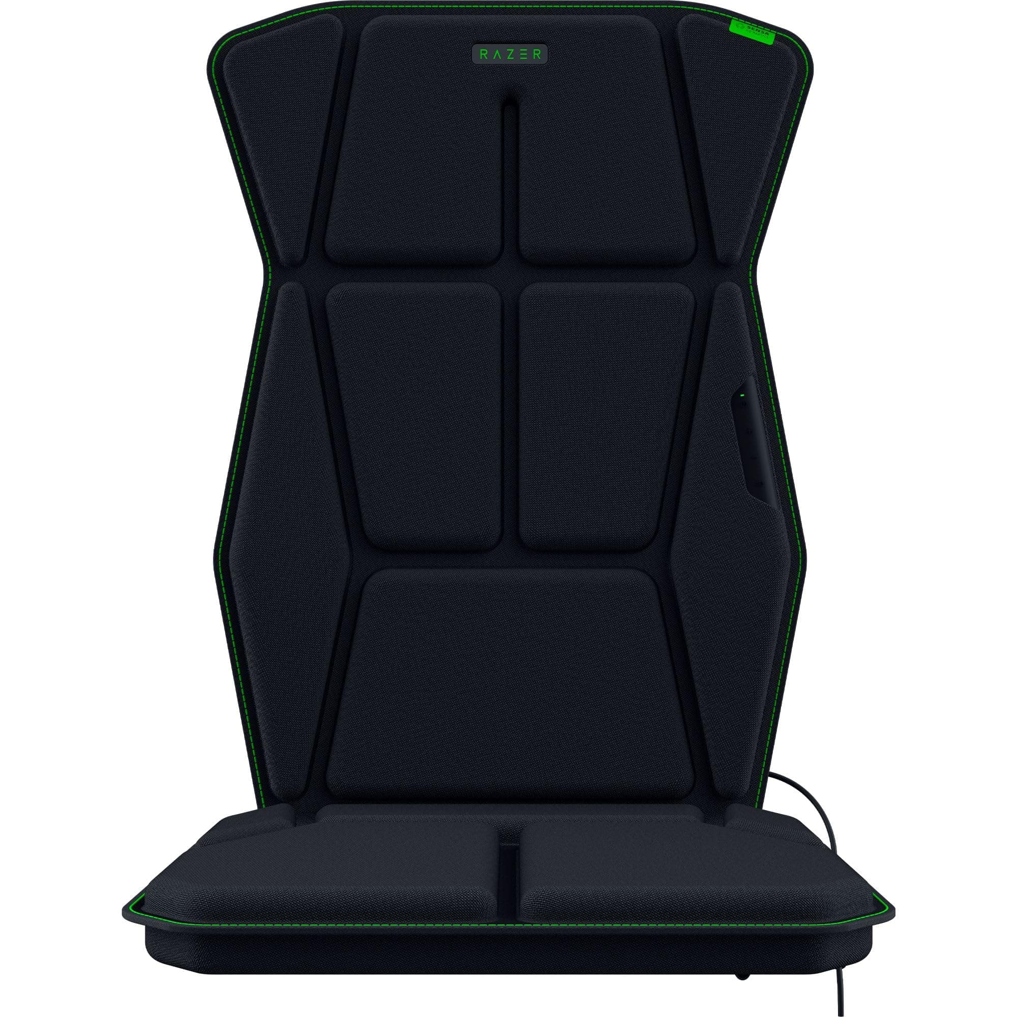 - Freyja HD Haptic Gaming Chair Cushion: Multi-Directional Haptics - Haptic EQ Customization via Razer Synapse - HyperSpeed Wireless & Bluetooth - Adjustable Strap for Universal Fit