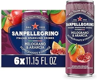 Sanpellegrino Italian Sparkling Drink Melograno and Arancia, Sparkling Orange and Pomegranate Beverage, 11.15 Fl Oz Can