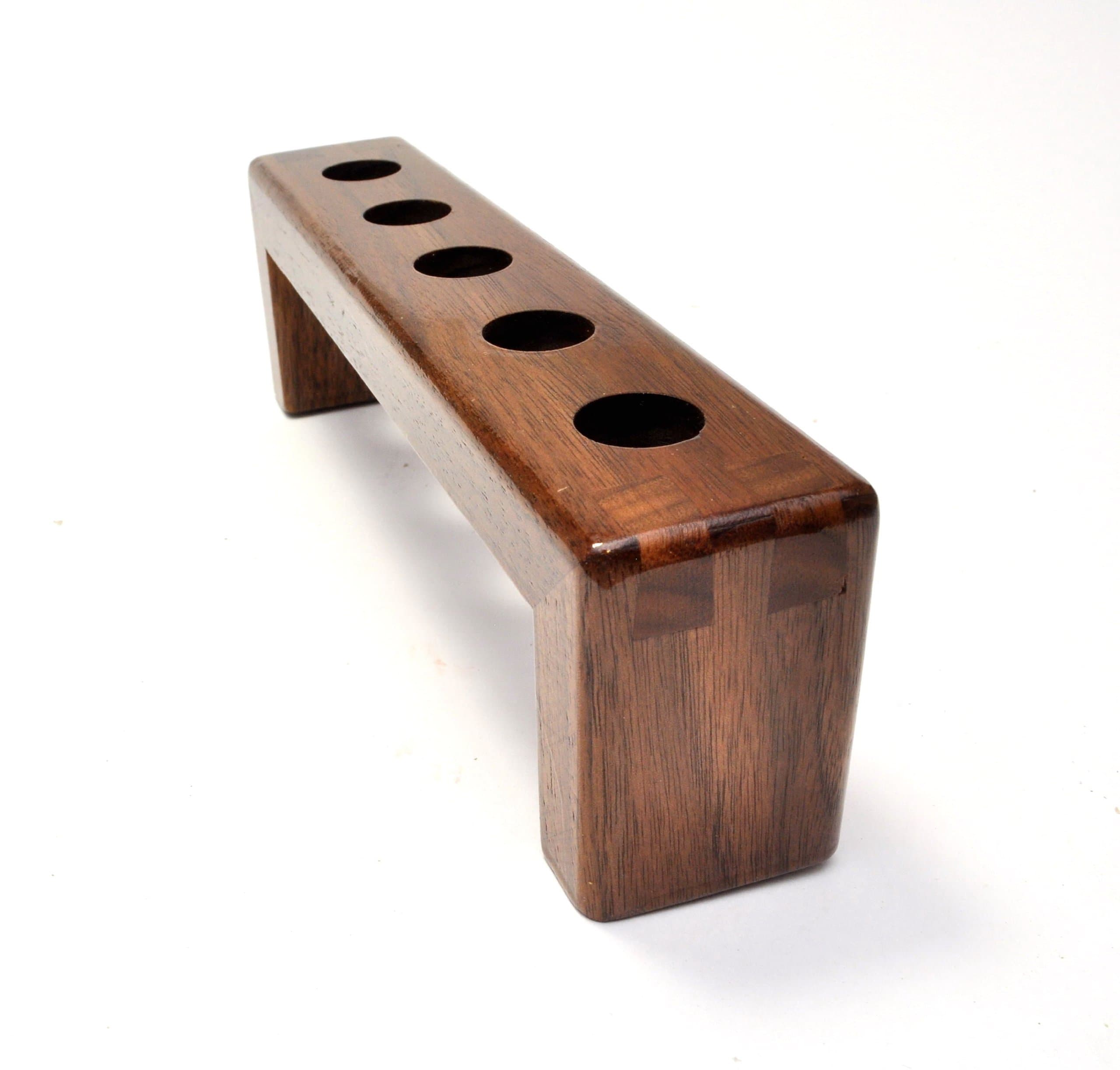 Bottle Stopper Display Stand Handcrafted in Black Walnut Dwith Walnutovetail (Tall)