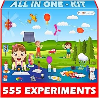 555 Experiments Diy Science Exploration Stem Activity Learning Toy Kit For Boys Girls Ages 6-16 Yrs Birthday Gift Set