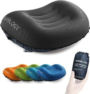 Ultralight Inflating Travel, Camping Pillows Compressible Compact, Inflatable, Comfortable, Ergonomic Pillow For Neck & Lumbar Support And A Good Night Sleep While Camp, Backpacking