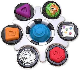 Curiosity Clutch Fidget Sensory Toy and Pop It Rattle, BPA Free Infant Teether, Age 3 Months+, Multicolored