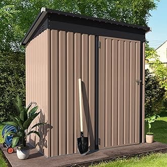5' x 3' Outdoor Storage Shed, Small Metal Shed (16.6 Sq.Ft Land) with Design of Lockable Door, Utility and Tool Storage for Garden, Backyard, Patio, Outside use.