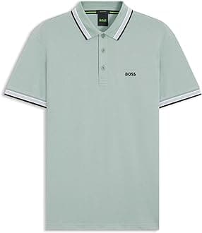 BOSS Men's Square Patch Logo Slim Fit Cotton Polo Shirt Polo Shirt (Pack of 1)