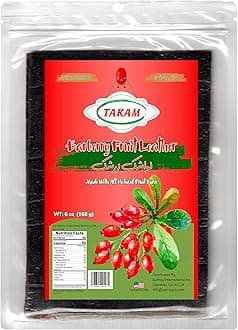 Lavashak Zereshk Fruit Leather Authentic Persian Style Sour and Salty Barberry Fruit Layer 6 OZ - 168g لواشک زرشک