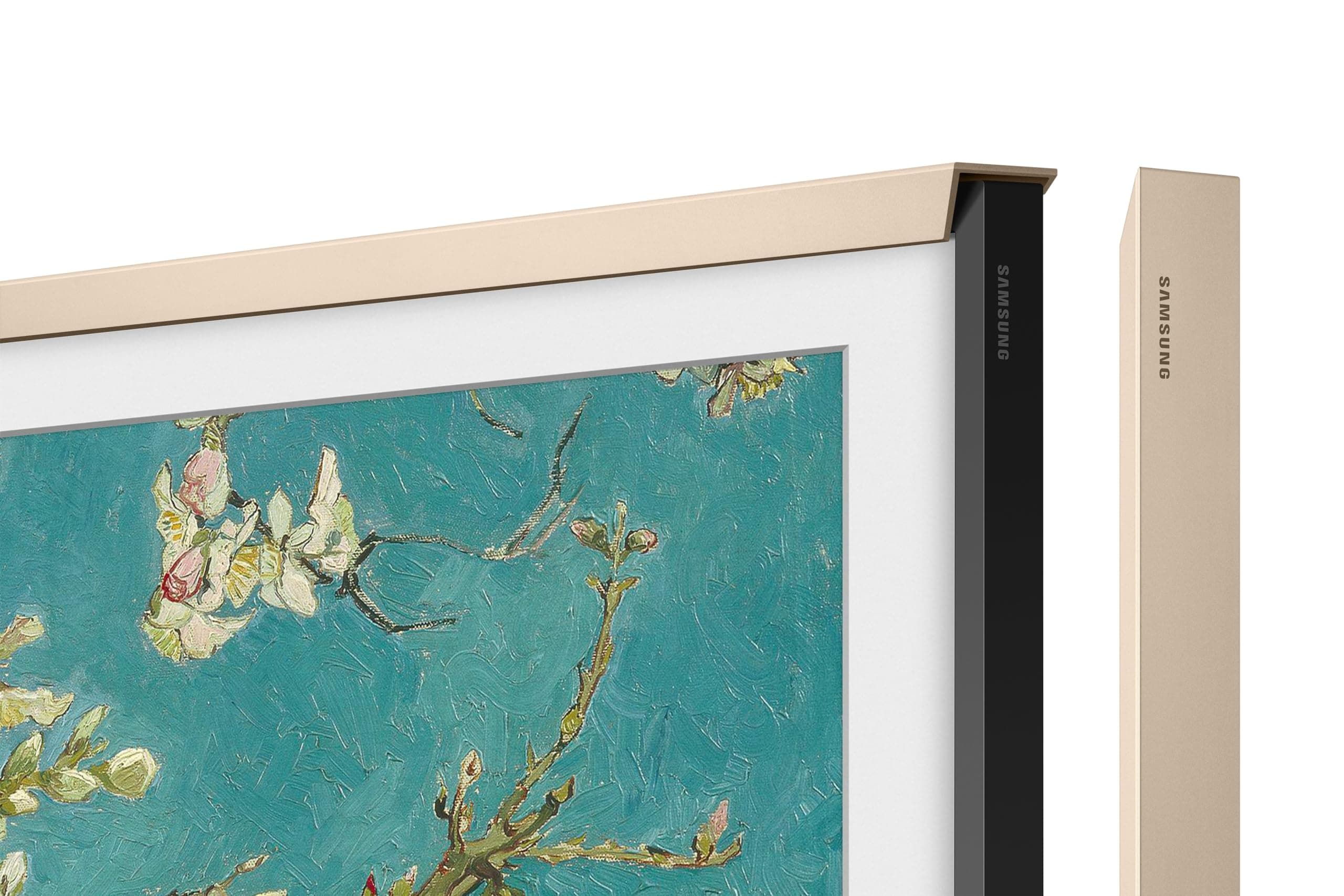 Samsung 55” The Frame TV Customizable Bezel, Magnetic, Quick and Easy Installation, VG-SCFC55SGMZA, 2023, Sand Gold Metal