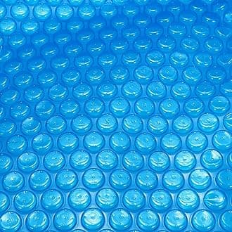 Thermal Solar Blanket for Swimming Pool Heavy Duty 16 Mil Floating Spa Blanket and Trimmable Hot Tub Bubble Insulating Cover for Hot Tubs Inground Pools Insulating Solar Heating, Blue