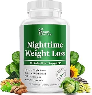 Nighttime Fat Burner Supplements - Appetite Suppressants for Weight Loss - Women & Men, Sleep & Relaxation - Metabolism Booster Weight Loss Pills 30