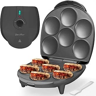 Electric Arepas Maker with Browning Control, Mini Pancakes Maker, Pancake Maker Pan, Tostiarepa, Makes Arepas, Corn Patties, Mini Pancakes, Breakfast Sandwiches, Fried Eggs, Graphite