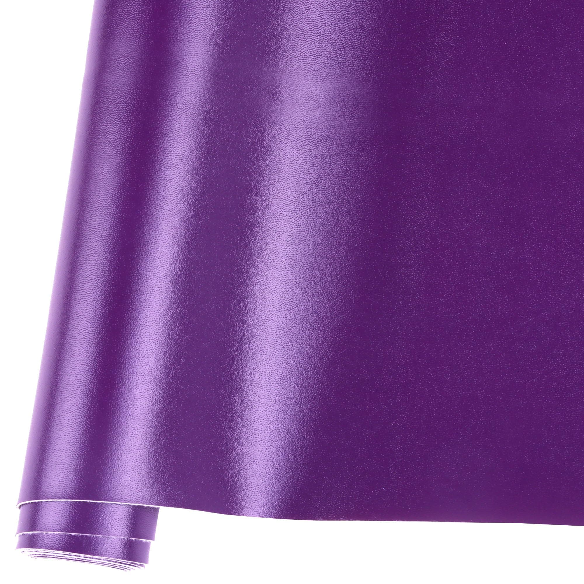 Ramya Smooth Solid Color Purple Faux Leather Sheets 1Rolls 12"X53"(30cm X 135cm),Faux Leather is Great for Handmade DIY Craft Projects, Bows,Leather Earrings (Purple)