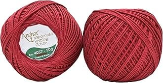 HUNNY- BUNCH® Premium Anchor Mercerised Knitting Crochet Cotton Thread Yarn Balls for Knitting, Weaving, Embroidery, DIY and Craft Making (Art. 4057) 50G - Pack of 1 (20)
