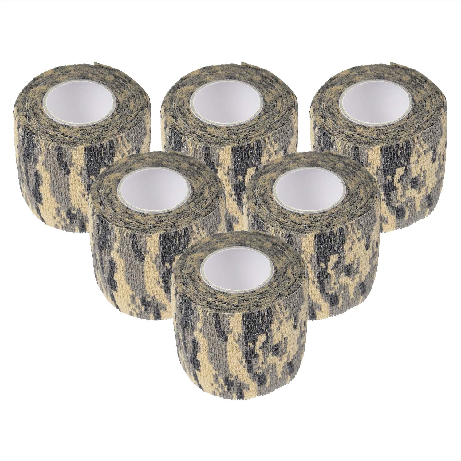 Camo Wrap Tapes Camouflage Form Wrap 1.96'' x 177'' Military Army Hunting Self-Adhesive Protective Bandage for Flashlights,Bicycle