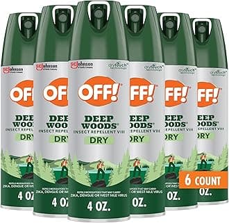 Deep Woods Dry Bug Spray Insect Repellent VIII Long Lasting Outdoor Protection from Mosquitoes and Ticks 4 Ounce (Pack of 6)