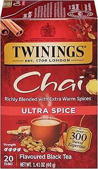 TWINING TEA TEA CHAI ULTRA SPICE, 20 BG (Pack of 3)