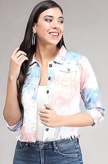 FUNDAY FASHION Women Denim Standard Length Full Sleeve Solid Jacket