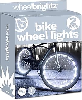 Brightz WheelBrightz LED Bike Wheel Lights - 2025 Edition with Superior Straps & LED-Weatherproof Shield! 14 Colors - Unmatched Durability, Visibility & 48+ Hours of Dazzling Illumination