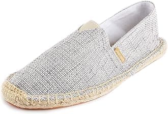 Alexis Leroy Men Classic Canvas Slip-on Flat Espadrilles with Straw Braided
