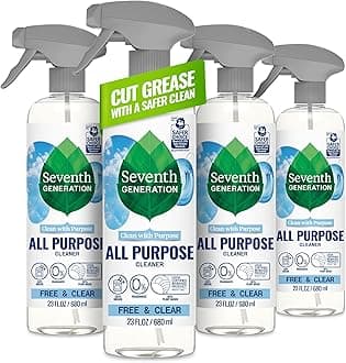 All Purpose Cleaner, Biodegradable Formula, Free & Clear, 23 oz (Pack of 4)
