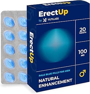 Erectup - Blue 20 Tablets for Men - 100mg - Natural Supplement for Performance & Vitality - Fast-Acting Blue Power for Men's Efficiency & Long-Lasting Results