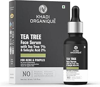 Khadi Organique Tea Tree Face Serum with Tea Tree 1% + Salicylic Acid 2% For Acne & Blemishes Skin, 30ML