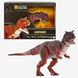 Mattel Jurassic World Fallen Kingdom Hammond Collection Dinosaur Action Figure, Carnotaurus Dino Toy with Articulation & Glass Eyes, 17-inch