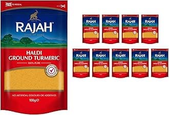 Rajah Spices Haldi Ground Turmeric | Holud | Haldi | Haldar | Haladi | (100g (Pack of 10))