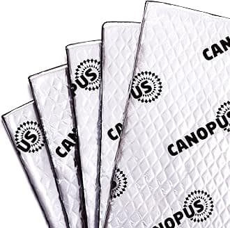 CANOPUS Car Sound Deadening Mat - 80 mil, 5 sqft, Butyl Sound Deadener for Trunk, Doors, Floor & Ceiling, Audio Dampening Material, Pack of 5 Sheets, Silver