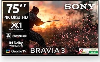 Sony BRAVIA 3 Series 189 cm (75 inches) 4K Ultra HD AI Smart LED Google TV K-75S30B (Black)