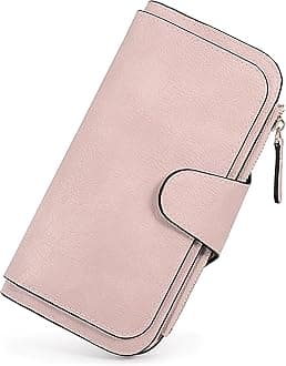 UTO Wallet Women Vegan Leather Wristlet Snap Long Purse Credit Card Holder Elegant Clutch