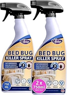 AviroBed Bug Killer - Bed Bug Treatment Spray Approved for Use On Mattresses, Carpets and Hard Surfaces. Professional Strength for Immediate Control and Long Lasting Prevention (1.5Ltr)