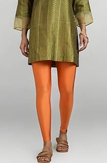 TWIN BIRDS Tailored Cut & Slim Fit Stretchable Nylon Elasthane Fabric Ankle Length Shimmer Leggings for Women