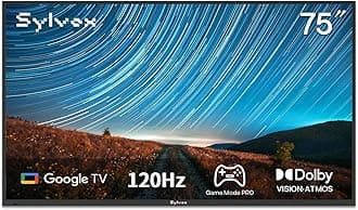 Outdoor TV, 75 inch 120Hz 4K Smart TVs, Weatherproof & IP55 Waterproof, Compatible with Google & Dolby Atmos, Support HDMI 2.1 & USB 3.0, 1000 Nits Outside Television for Gaming (2025 Model)