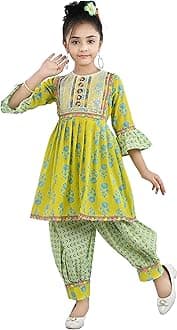 Arshia Fashions Girls Ethnic Wear Kurti and Dhoti Pant Set