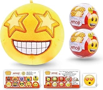 Emoji Mystery Expandable Maxi Plush to UNbox, Collectible Squishy and Soft Plush with 4 Surprise, Limited Edition, Great Toy Gift for Kids, Fun & Thoughful Gift Aged 3+ (2-Pack)