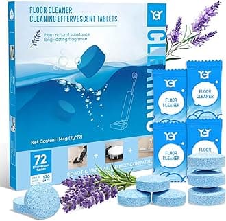 72 Pack Lavender Scent YGY Floor Cleaning Tablets, Compitable with Tineco Cleaning Solution|Clean Machine and Floor 2 in1-Getting Rid of Machine Odors|Clean Tablets are Easy and Safe to Use