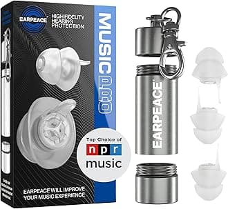 EARPEACE Music PRO - High Fidelity Concert Ear Plugs for Musicians - Reusable Noise Canceling - Noise Reduction Up to 20dB