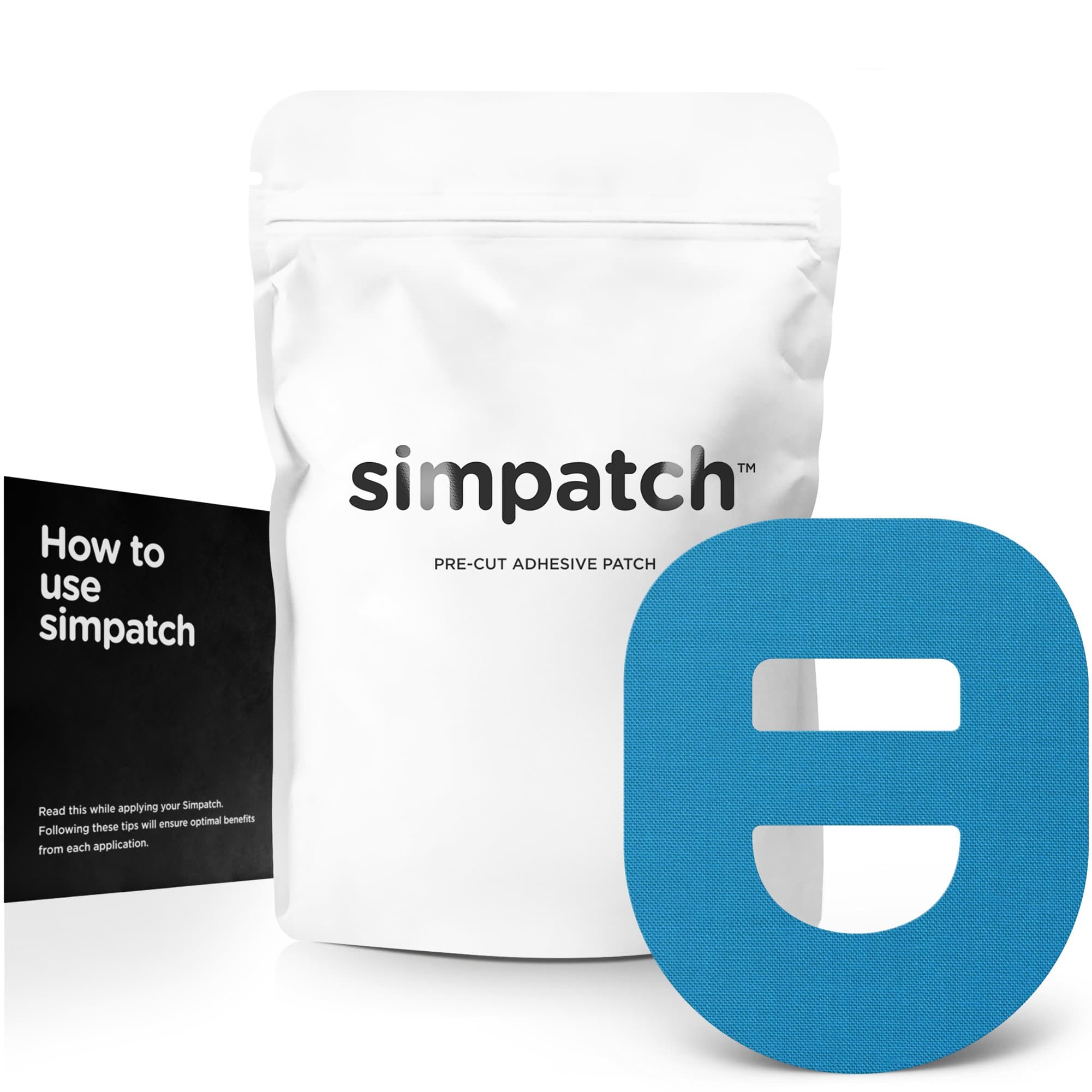 SIMPATCH Self-Adhesive Patch for Free (Pack of 25) - Waterproof Adhesive (Black)