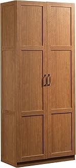 Sauder Select Storage Cabinet, Pantry Cabinet Kitchen Storage with Adjustable Shelves, Bathroom Storage Cabinet, in Highland Oak