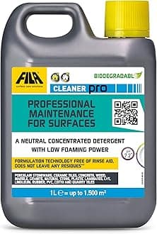 – CLEANER PRO, Concentrated Neutral Detergent - Up to 40 Washes - Hard Floor Cleaner Liquid for Floor Tiles in Marble, Porcelain, Stone etc, Laminate Floor Cleaner, 1L