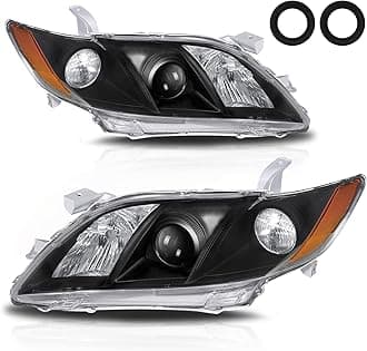 Headlight Assembly Compatible with 2007 2008 2009 07 08 09 Toyota Camry Passenger and Driver Side