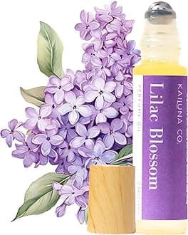 Lilac Blossom Delicious Pure Essential and Fragrance Oil Perfume Roll On with Organic Jojoba Oil, Alcohol Free, Small-Batch, Made in California, 0.34 Fl Oz