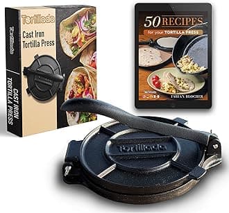 Tortillada - Premium Tortilla Press with Recipe Cast Iron (30 cm)