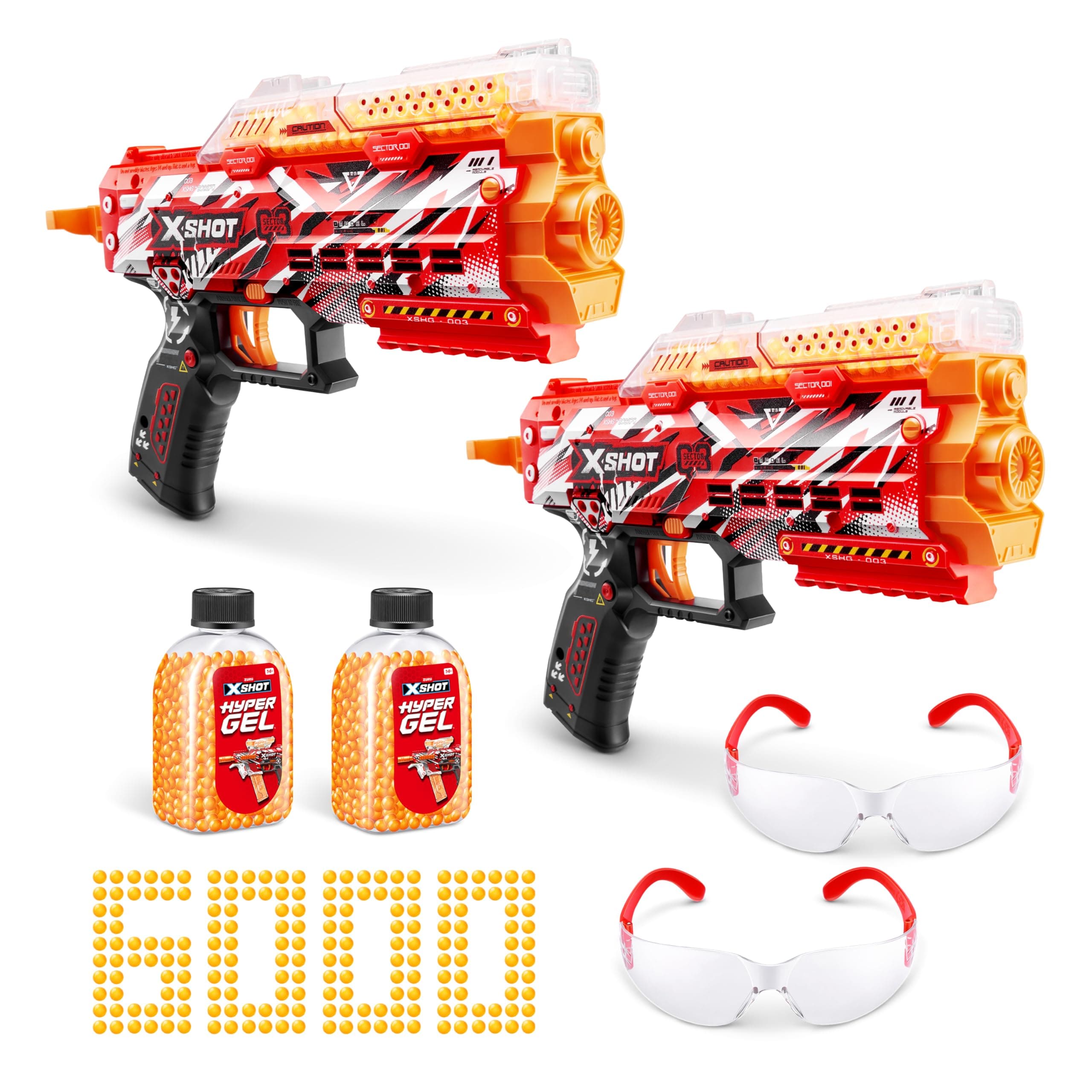 XSHOT Hyper Gel Stinger Blaster 2 Pack (6,000 Hyper Gel Pellets), Ages 14 & Up by ZURU